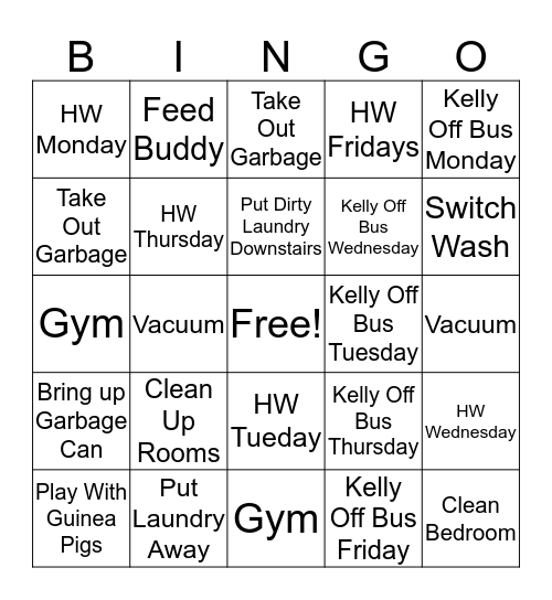 Kyle's Bingo Board Bingo Card