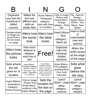 Word Review Darcy I Bingo Card