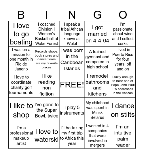 Office Bingo - Ice Breaker #3 Bingo Card