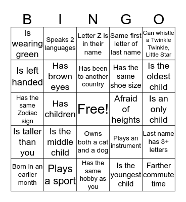 Bingo Sheet #2 Bingo Card
