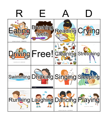 Vocabulary Bingo Card