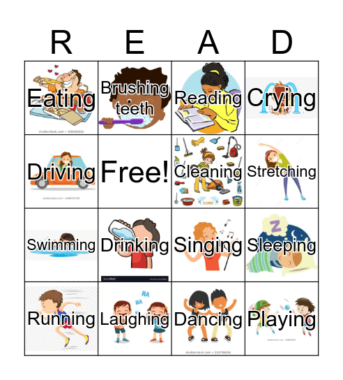 Vocabulary Bingo Card