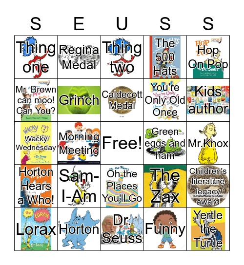 Dr.Seuss Bingo Card