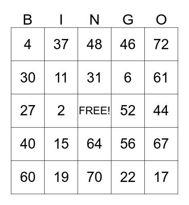SUMMER CELEBRATION BINGO Card