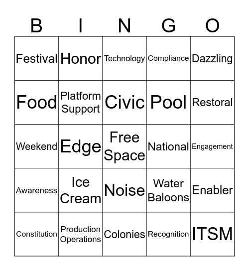 Bingo Card