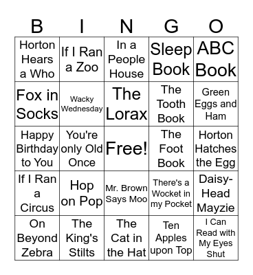 Read Bingo Card