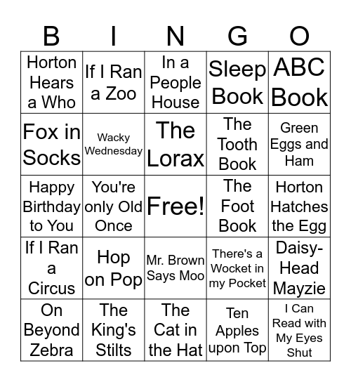 Read Bingo Card