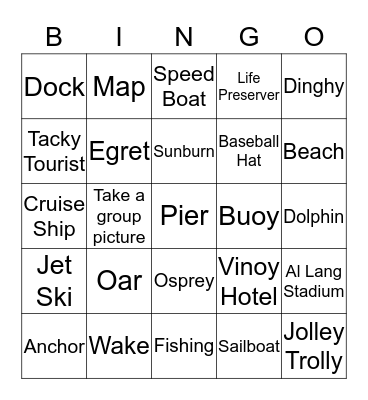 Bingo Scavenger Hunt Bingo Card