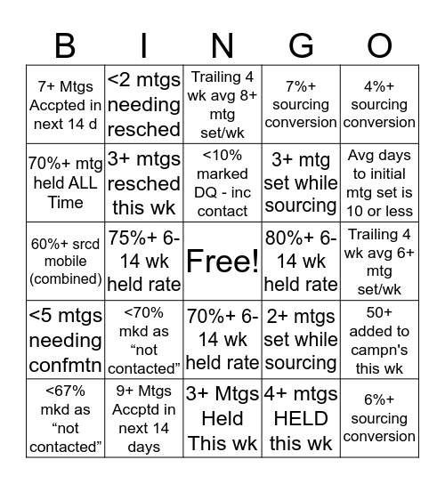 DemandZEN Bingo Card