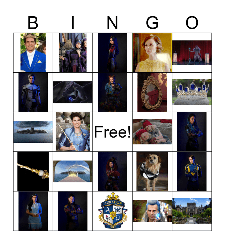 Descendants Bingo Card