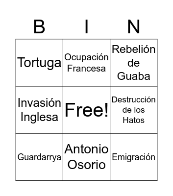 Las Devastaciones  Bingo Card