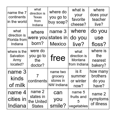 Bingo Card