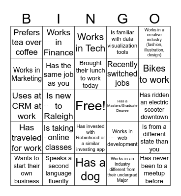 Someone Who... Bingo Card