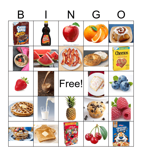 Breakfast Bingo Card