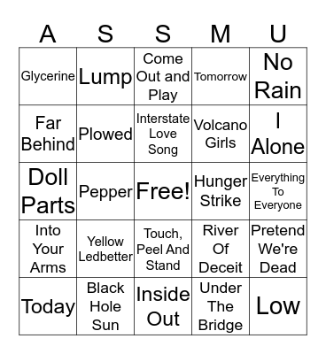 Round 8 (Grunge) - Postage Stamp Bingo Card