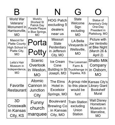 Roaming Gnome Bingo Card