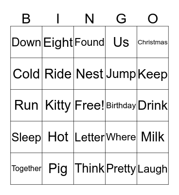 BINGO Card