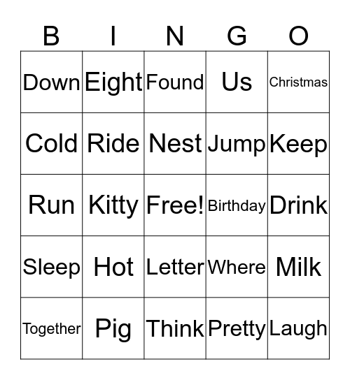 BINGO Card