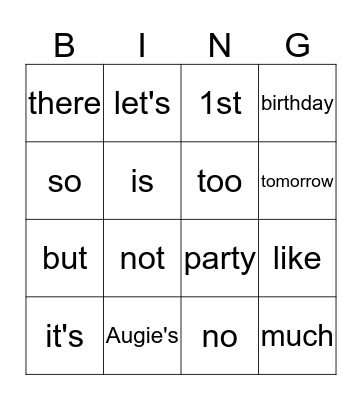 Mandalorian Bingo Card