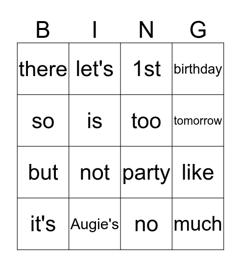 Mandalorian Bingo Card