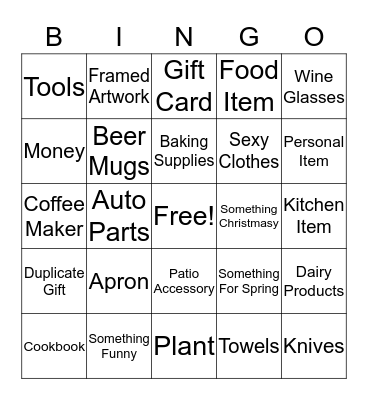 Claire & Kendy's Bridal Bingo Card