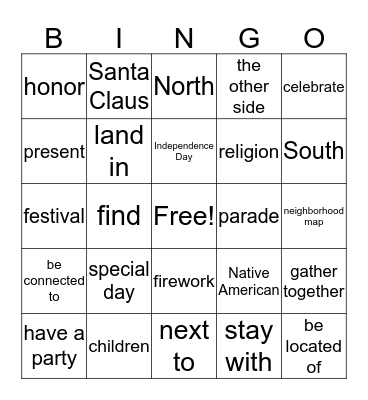Reading key-Basic-2-unit 1-unit 4 Bingo Card