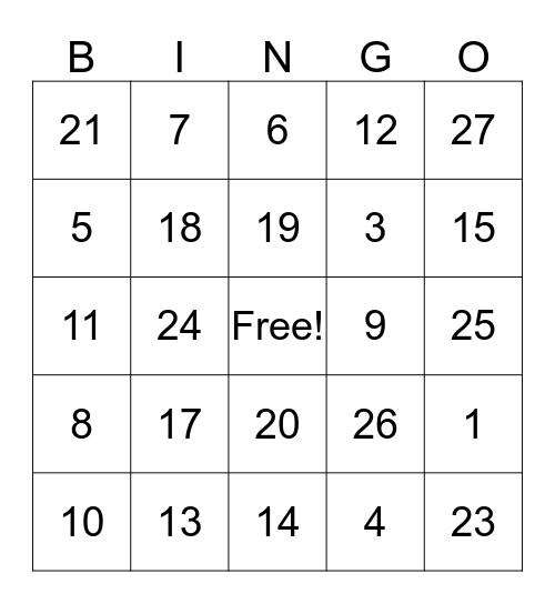 People Team Bingo Card