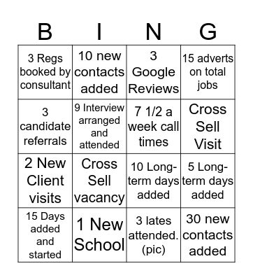 TEMPEST BINGO! Bingo Card
