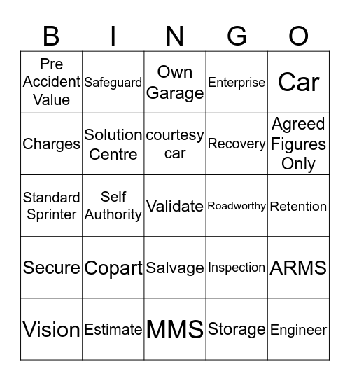 RECAP BINGO Card