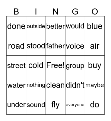 WWW Bingo Card