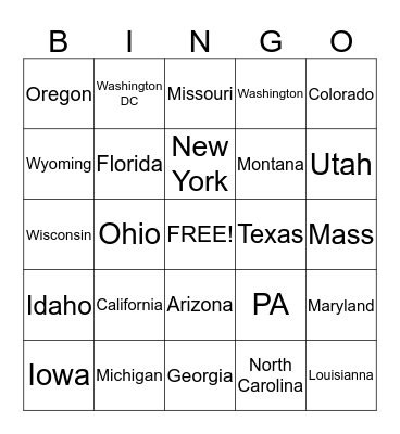 What States are Calling Today Bingo Card