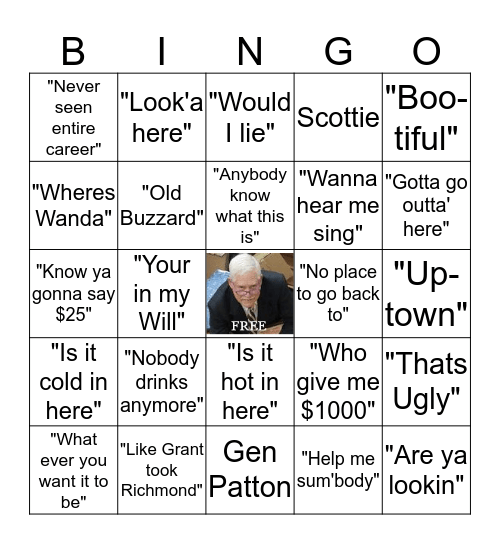 BINKY  BINGO Card