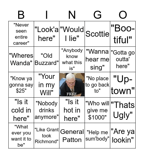 BINKY  BINGO Card