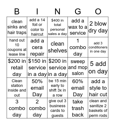 35047 salon BINGO Card