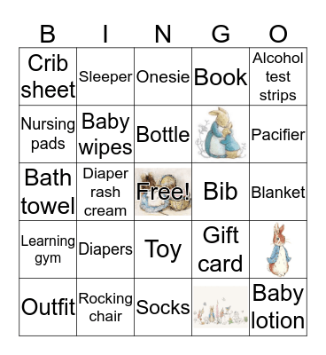 BABY SHOWER Bingo Card