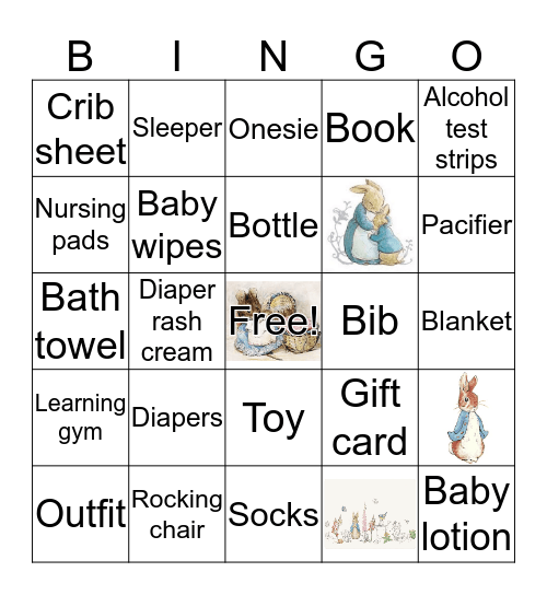 BABY SHOWER Bingo Card