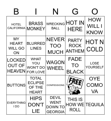 KAMIKAZE KARAOKE 3-4 (2) Bingo Card