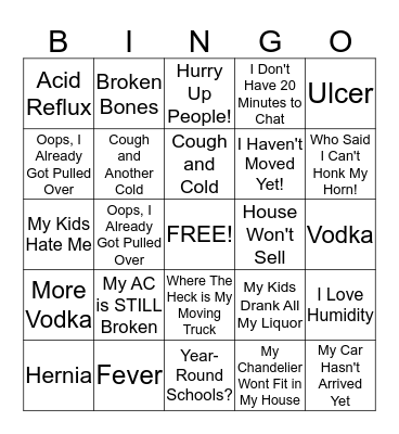 Relo Bingo Card