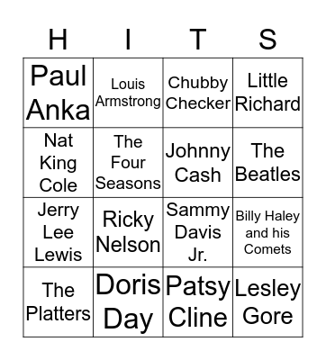 Music Bingo Card