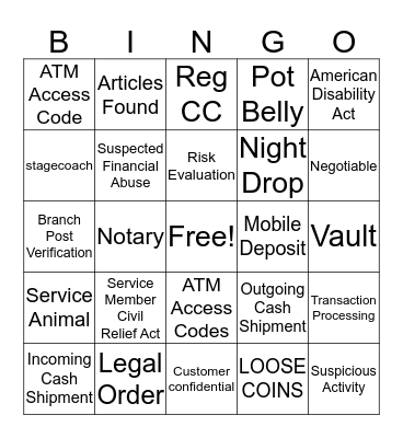 Highland Park WF Bingo Card