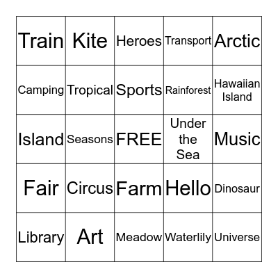 CSC Room Bingo Card