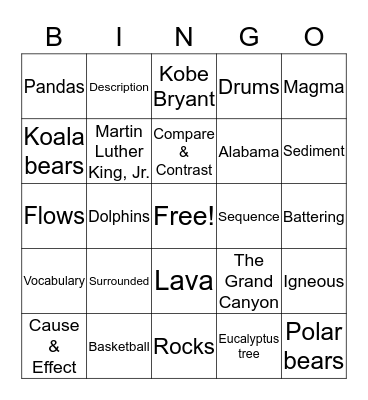 WHAT HAVE WE LEARNED? Bingo Card