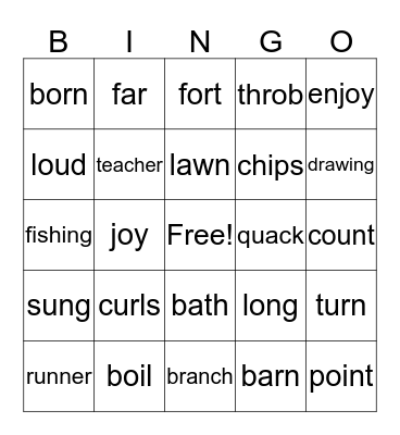 Sounds & Digraphs! Sound It Out! Bingo Card