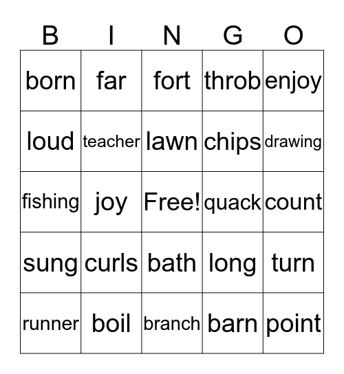 Sounds & Digraphs! Sound It Out! Bingo Card