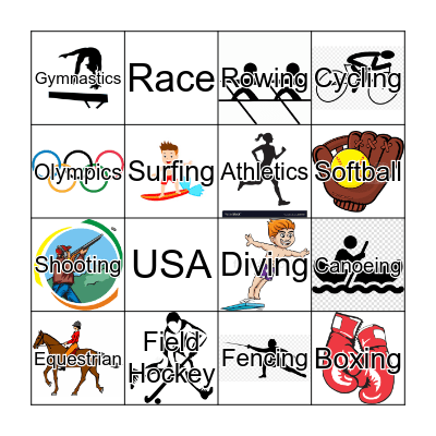 Summer Olympics 2020 Bingo Card