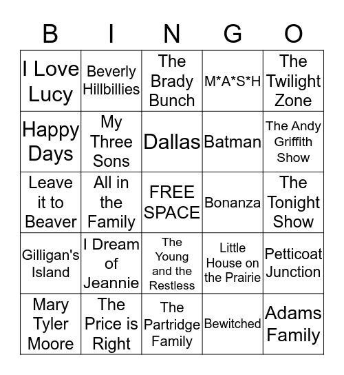 Music BINGO Card