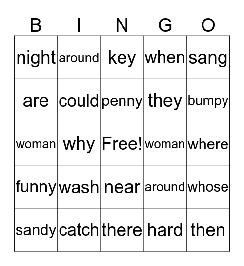SMART AVA'S BINGO Card