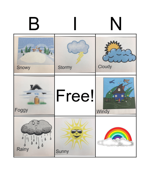 How's the weather Bingo Card