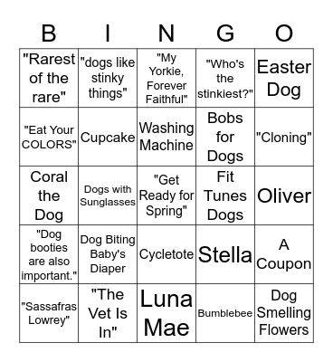 Magazine Hunt Bingo Card