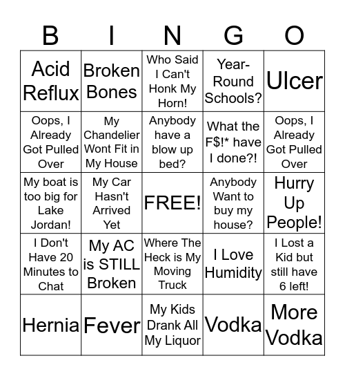 Relo Bingo Card